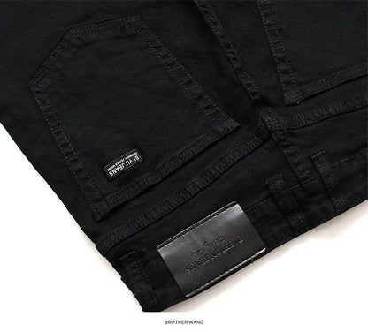 Men Plus Size Jeans 38 40 Slim Skinny Stretch Straight Classic Version of Simple Black Denim Pants Male Brand Clothing