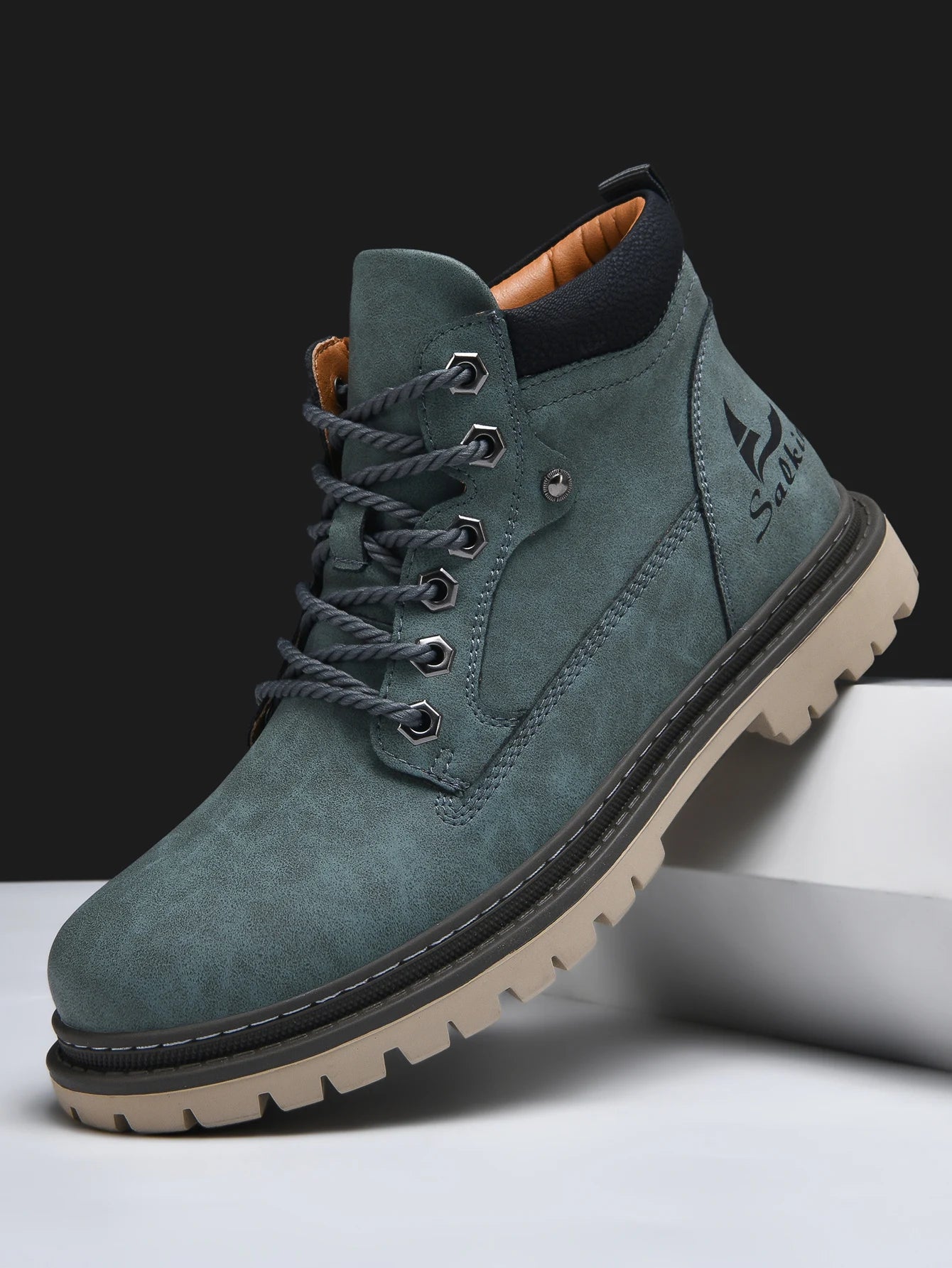 Handmade Men Boots Autumn Outdoor Hiking Boots Ankle Winter Leather Shoes Sneakers Hombres Botas High Top Footwear Anti Slip