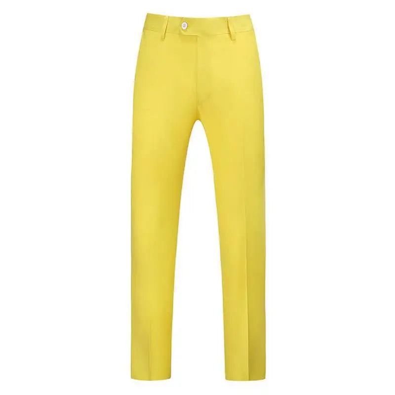 19 Colors High Quality Men's Solid Color Slim Fit Suit Pants Fashion Formal Business Social Groom Wedding High End Trousers