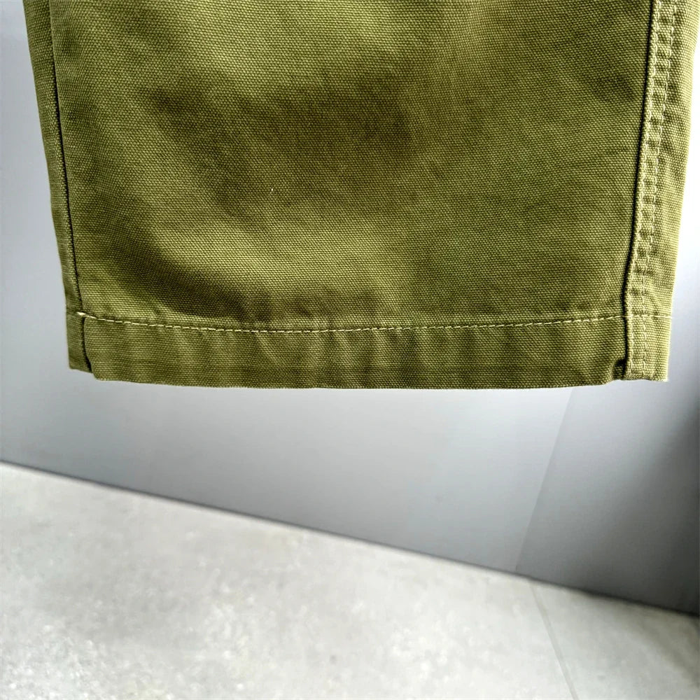 High Quality Army Green Cargo Pants Men American Vintage Hip Hop Plus Size Skateboard Pants Harajuku Casual Cotton Trousers Male