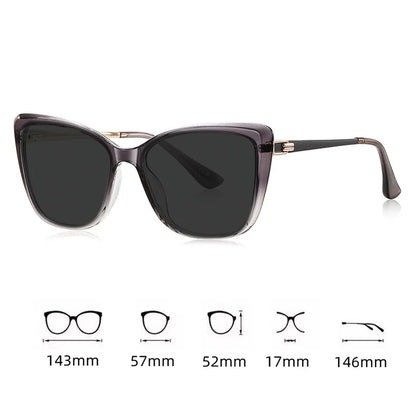 Ladies' Big Frame Brand Design Anti UV Myopia Sunglasses with Diopter 0 -0.5 -1.25 -1.5 -2.0 -2.25 -2.5 -2.75 -3.0 -3.5 ~ -6.0