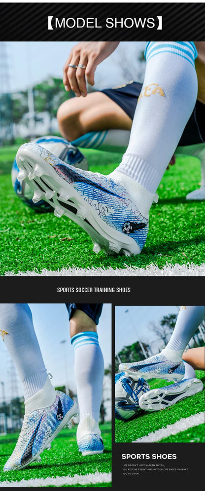 Men Soccer Shoes Kids Football Boots Women Professional Soccer Cleats Antiskid Chaussure TF/FG Outdoor Athletic Football Shoes