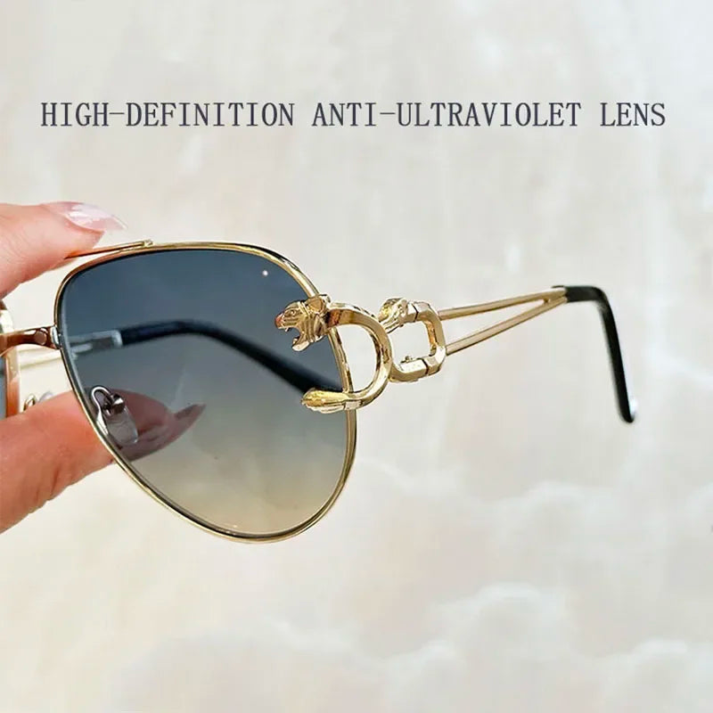 Luxury Sunglasses Women 2025 Fashion Glasses Vacation Oval Sunglass Luxe Femme Lunette Soleil Femme Lentes De Sol Mujer Vintage