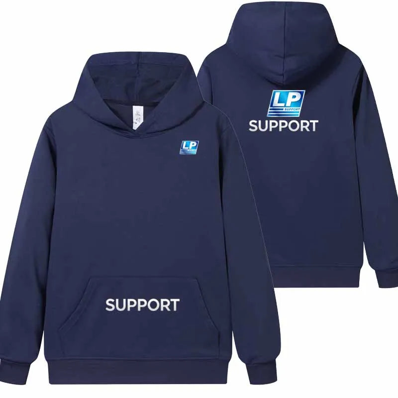 logo2026 Men's Long-Sleeved Hooded Sweatshirt with Personalized Print - Street Style Hoodie for Casual Sportswear