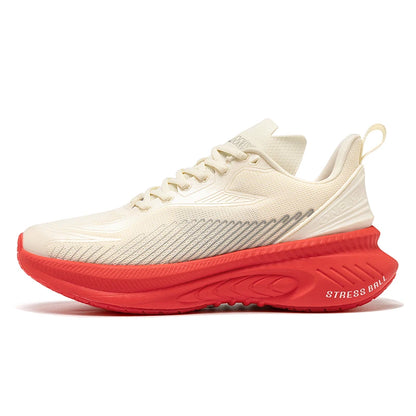 23613 Men Women Summer Lightweight Breathable Running Shoes Shock Absorb Thick Sole High Rebound Wearproof Sports Sneaker