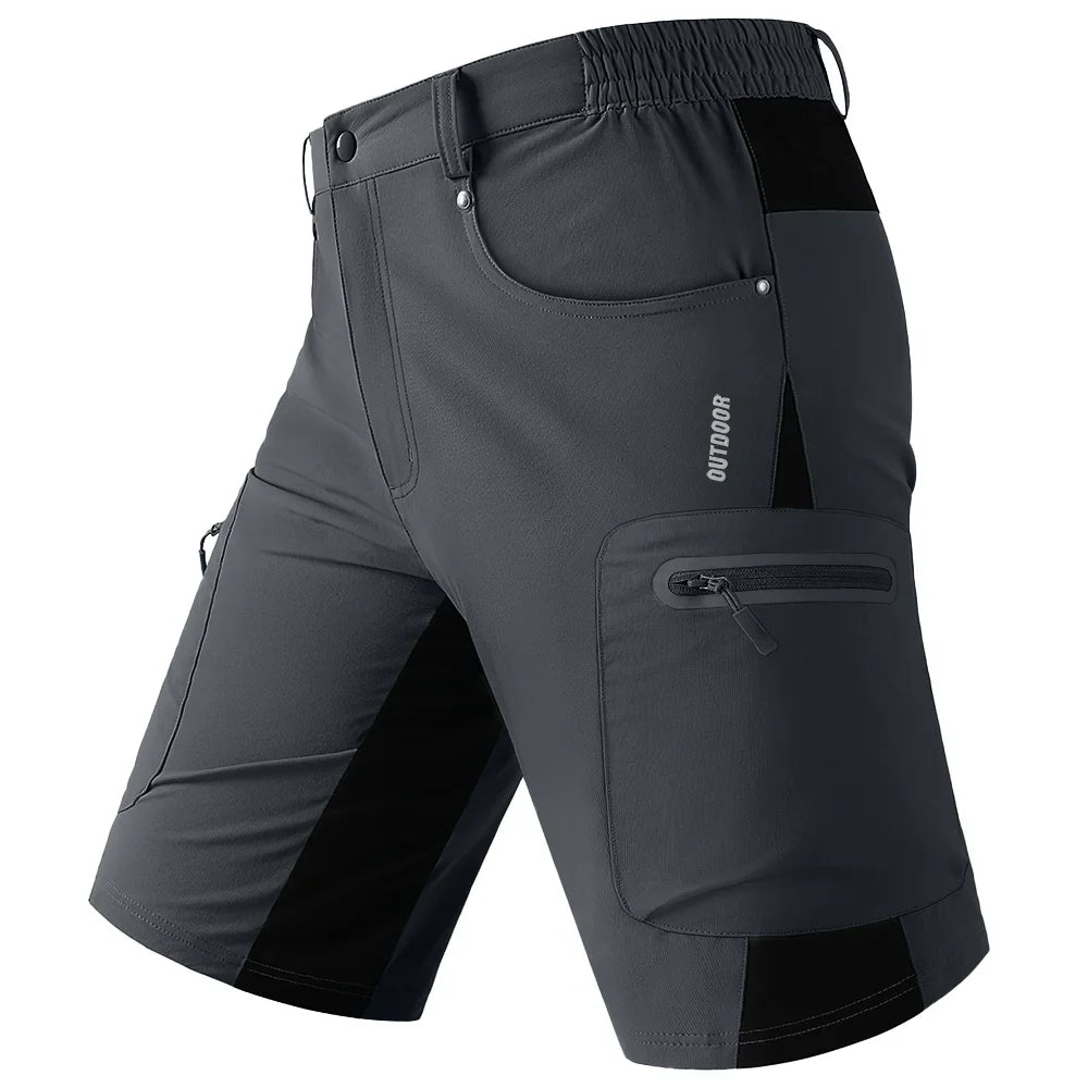 Quick Dry Cargo Shorts Mens Lightweight Work Cargo Shorts Multi Pockets Waterproof Outdoor Hiking Fishing Shorts Male