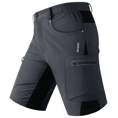 Quick Dry Cargo Shorts Mens Lightweight Work Cargo Shorts Multi Pockets Waterproof Outdoor Hiking Fishing Shorts Male