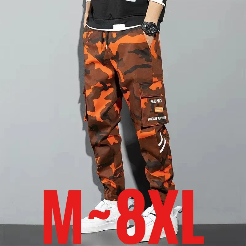 New Korean Fashion Style Casual Pants Men Cotton Cargo Trousers Male Plus Size Camouflage Streetwear Y2K Harem Jogger Camo Trend