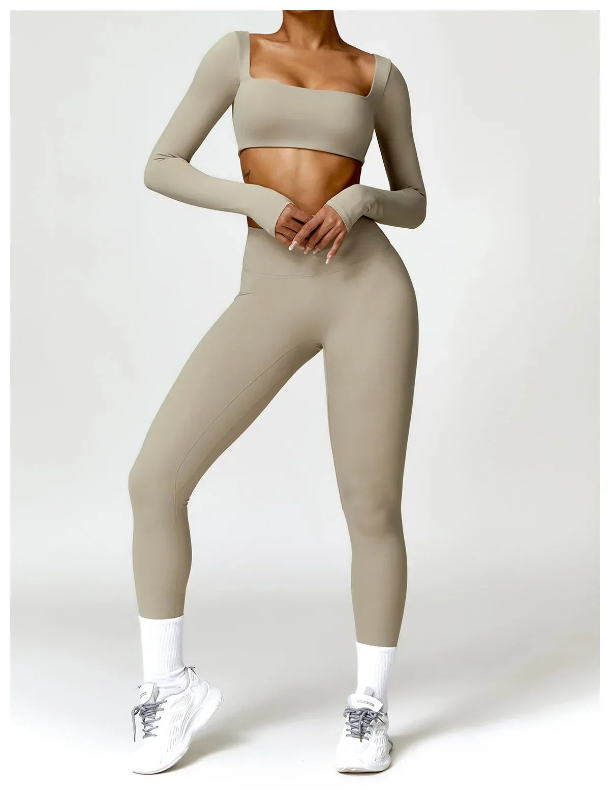 Summer 2PCS Yoga Suit Sports Set Women Quick-Dry Gym Set Women Tracksuit Running Workout Long Sleeve Sports Shirt Yoga Clothing