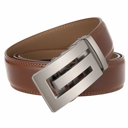 Men's Leather Belt Fashion Automatic Buckle Belt for Popular Business High Quality Male Belt