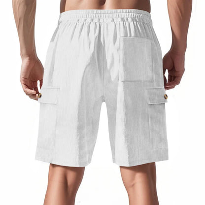 American Men's Heavy Loose Four Seasons Hip Hop Casual Sports Running Corduroy Tooling Shorts
