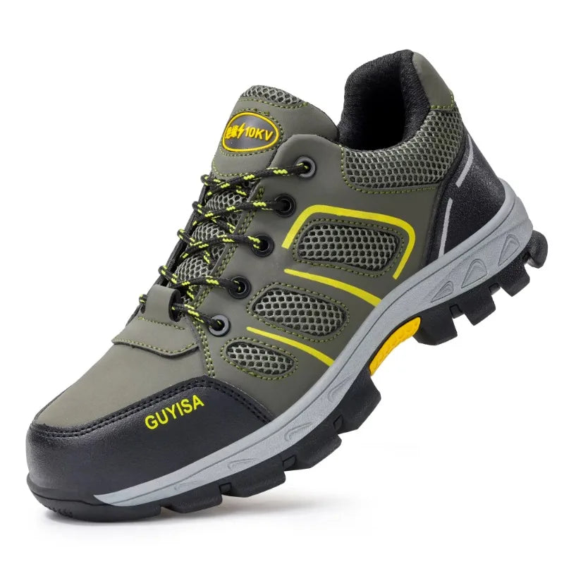Latest 2024 Fashion Insulation 10KV Men Safety Work Shoes Sneakers Steel Toe Anti Smashing Indestructible Male Footwear