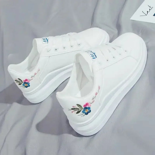 Childs Breathable Leather Panel Shoes Women Solid Color Versatile Kid Shoes Girls Autumn White Shoes Low Top Sports Casual Shoes