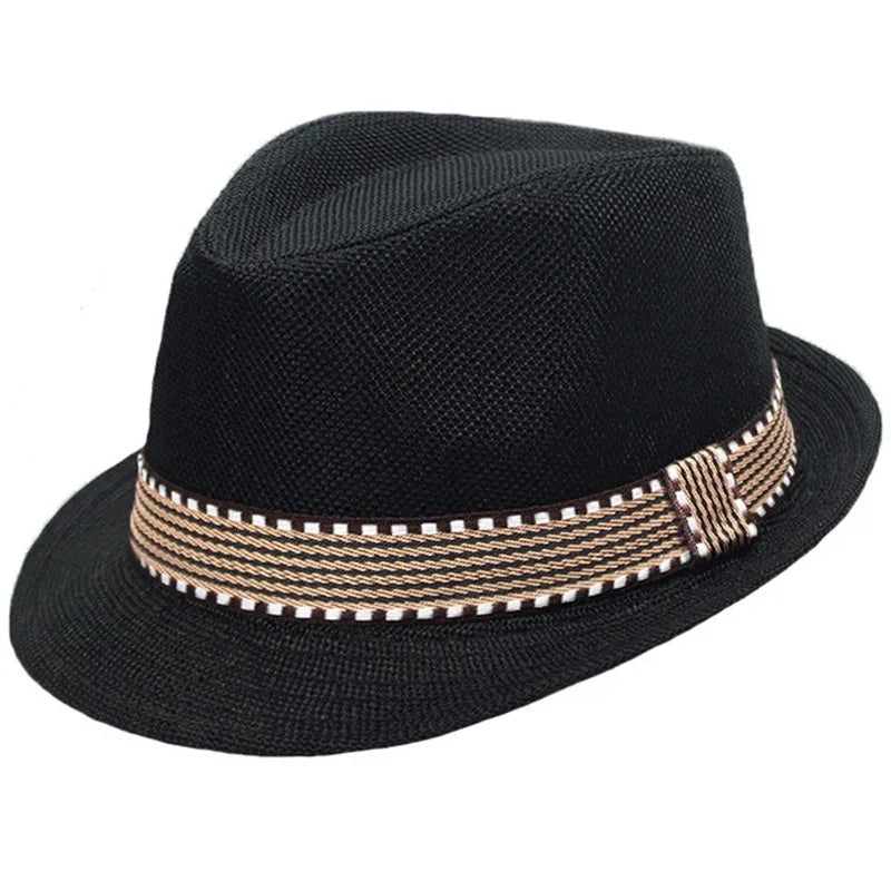Summer Fedoras Spring and Summer Korean Party Jazz Hat Cotton Linen Top Hat  for Buchet Hat Panama Cap