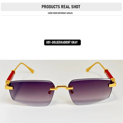 Rimless Sunglasses Women 2026 UV400 Protection Fashion Glasses Vintage Sunscreen Shades Lentes De Sol Mujer Lunette Soleil Femme