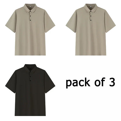 Polo Shirt Men Plus Size 4XL 5XL 6XL 7XL Short Sleeve Knitted Polo Shirts Loose Polos Oversized Tops Big Size Men Clothing T シャツ