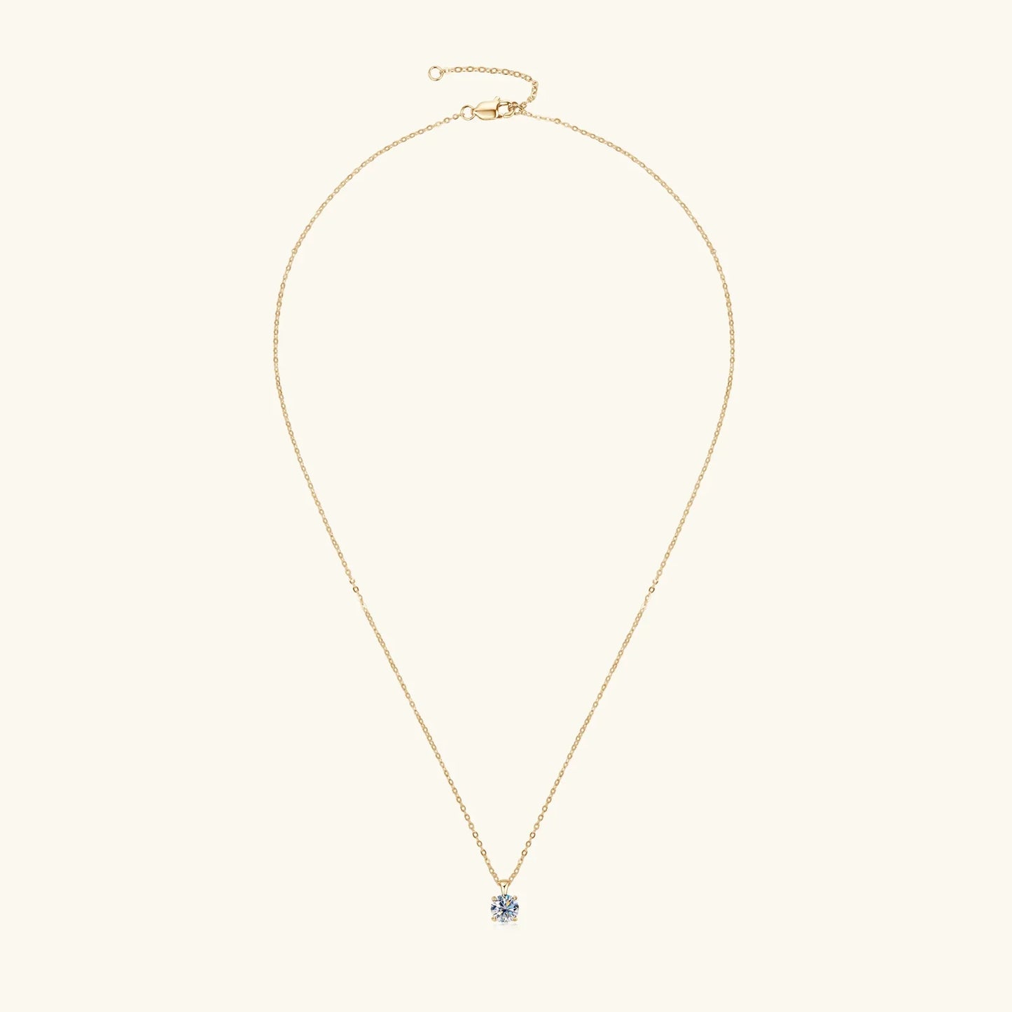 D Color 1ct Moissanite Pendant Necklace for Women 18k Gold Plated Certified Original 925 Silver Diamond Necklaces Fine Jewelry