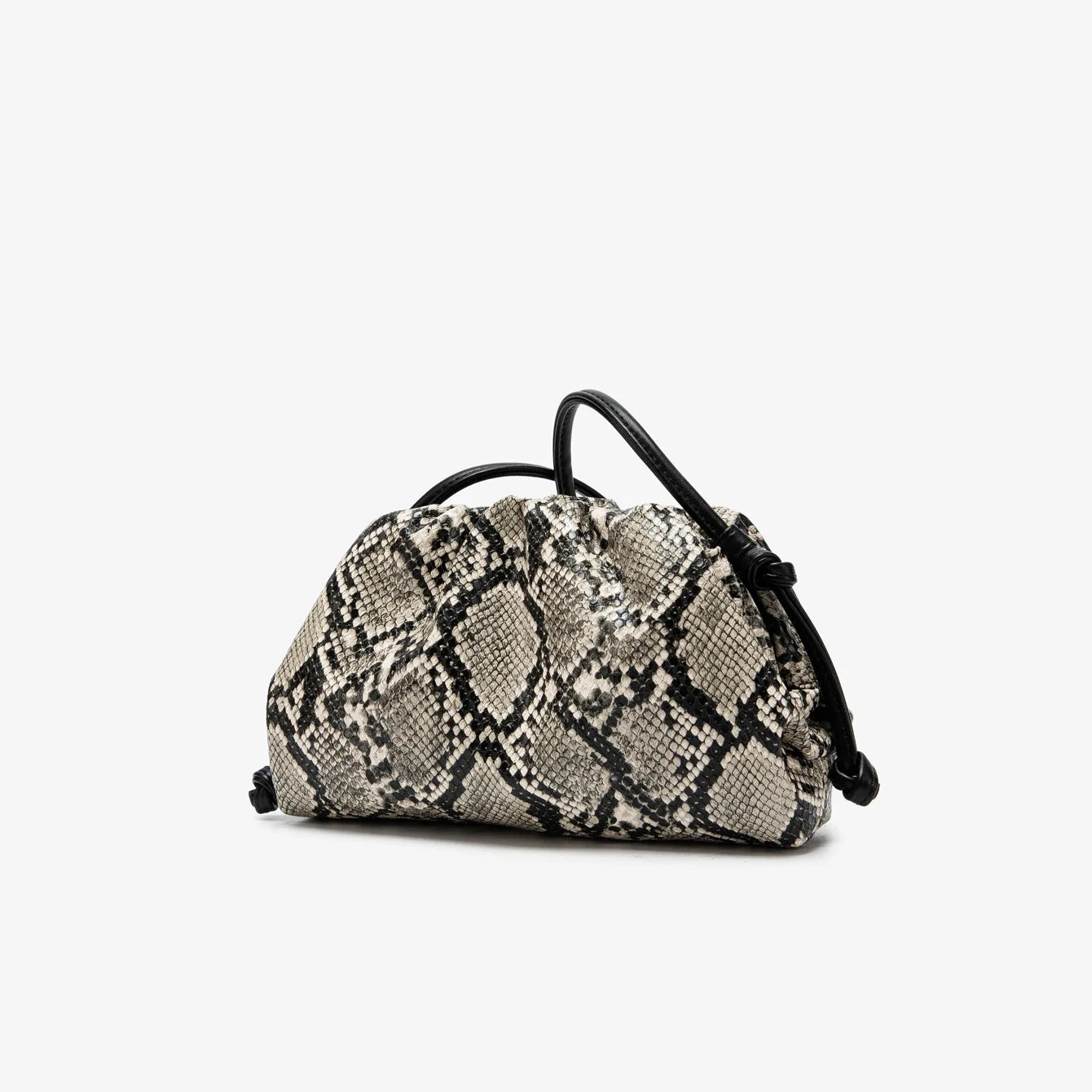 2026 Ruched Serpentine Dumpling Bags Women Pouch Handbag Cloud Clutch Snake Pattern Shoulder Crossbody Bag Luxury Designer Bag