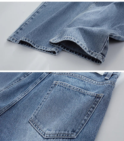 Minimalism Women Jeans 2025 Autumn Vintage Denim Pants Loose Wide Leg Pants Woman Casual Pants Female Trousers 12551002