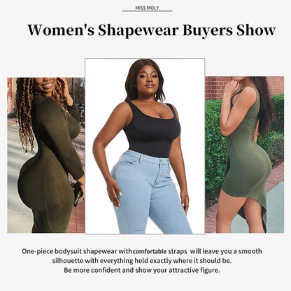 Plus Size Women's Briefs Bodysuit Butt Lifter Wide Shoulder Straps Shapewear Smooth Body Tummy Control Body Shaper XL-5XL New in