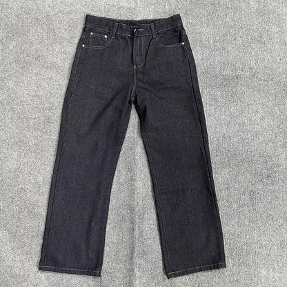 Korean Version New Denim Jeans Retro Men'S Casual Pants High Street Wide Leg Pants Loose Straight Leg Pants