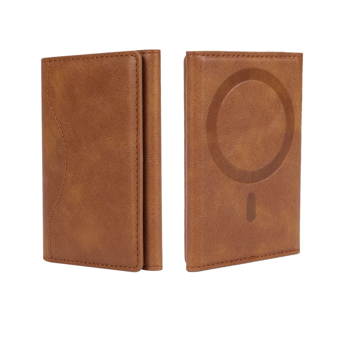 Trifold Magnetic Phone Wallet PU Leather Card Bag Magnetic Card Holder Wallet Storage for IPhone16 15 12 13 14 Pro Max Plus Mini