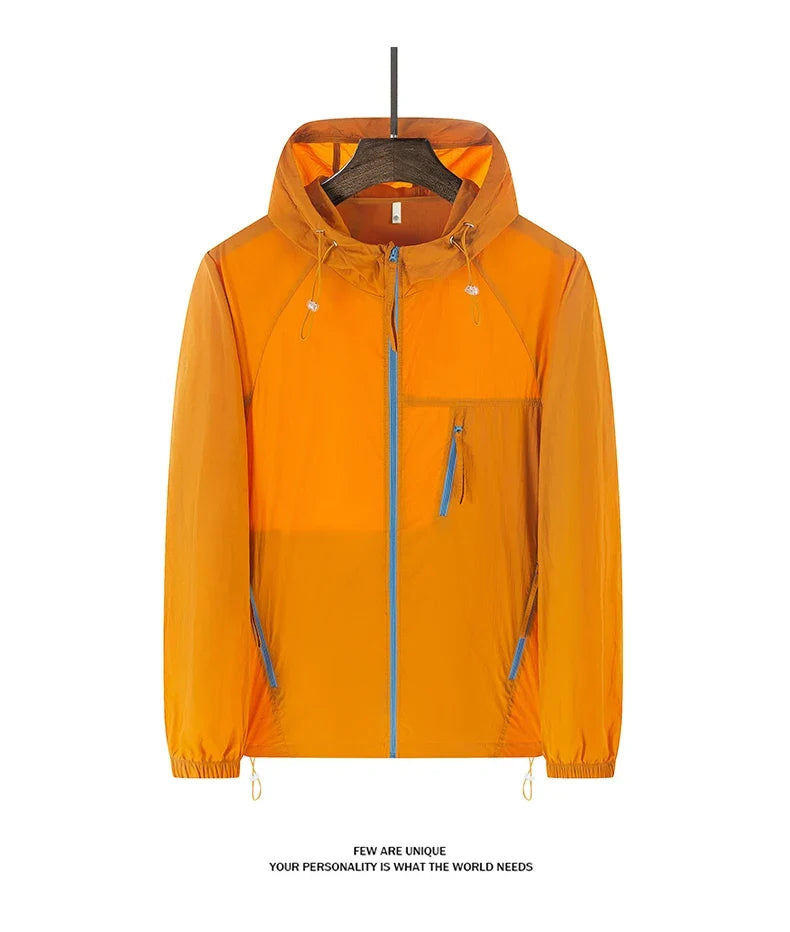Summer Windbreaker Men Women Lightweight Sun Protection Jacket Unisex Camping Climbing Hiking Outdoor Waterproof Coat