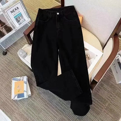 Vintage Men Jeans Gothic High Waist Wide Trouser Harajuku Vapor95 Denim Pants Embroidered Baggy Jeans Streetwear Y2K Jeans