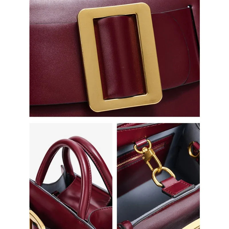 Chic Buckle Handbag Women 2026 New High Quality Trend Exquisite Luxe Shoulder Bag Distinctive Design Faux Leather Crossbody Bag