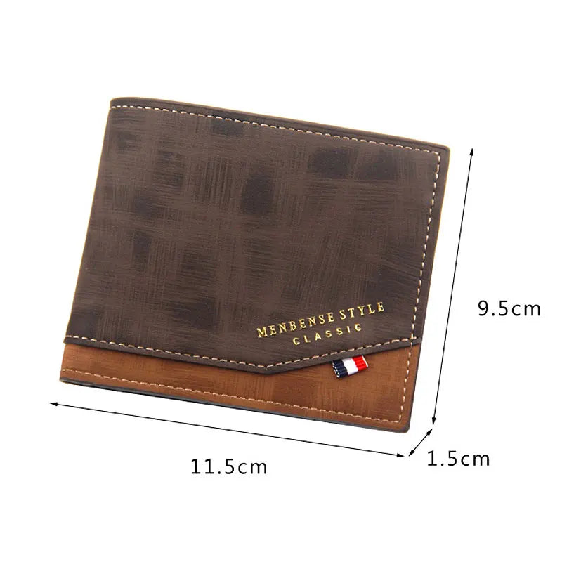 Portefeuilles Homme Mini Porte-monnaie Classique Slim Porte-photo Petit Portefeuille Homme Qualité Porte-cartes Cuir Givré Homme Sacs