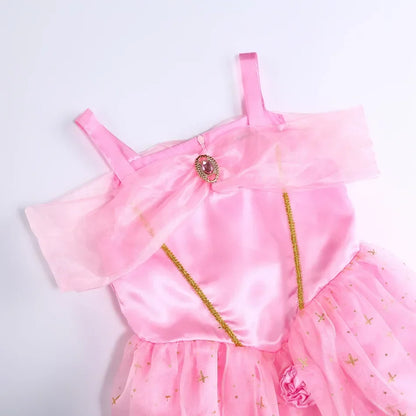 Aurora Dress for Girls Sleeping Beauty Costume Kids Birthday Halloween Party Disguise Dresses Up