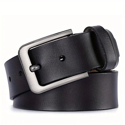 Belt for Men Original Genuine Leather Alloy Metal Pin Buckle Waist Belt Straps Plus Extra Size 105 110 120 130 140 150 160 170cm