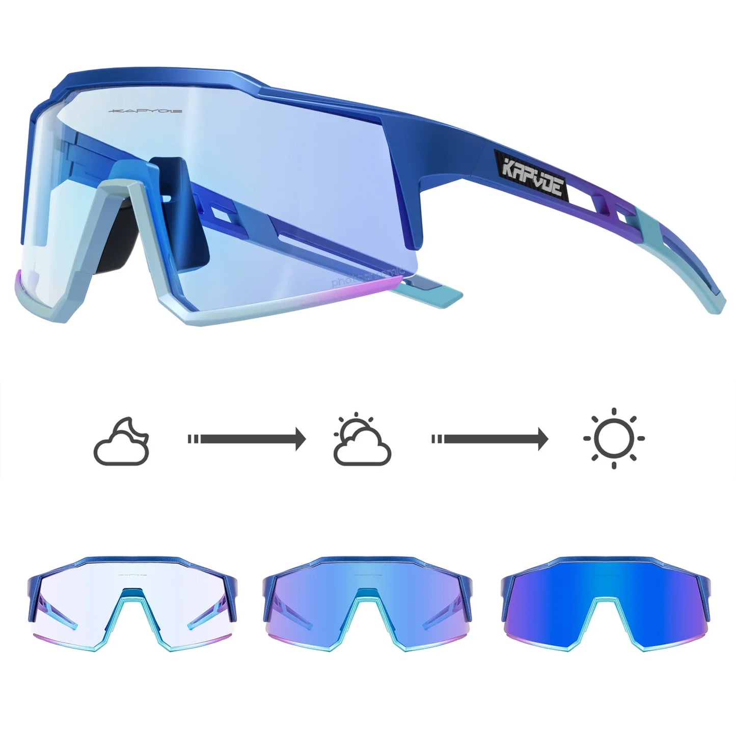 Photochromic Cycling Glasses UV400 MTB Clear Mountain Bike Transition Bicycle Sunglasses for Men Women Sports Eyewear