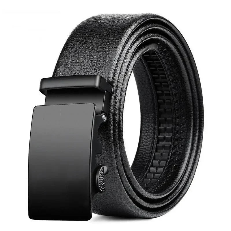 Men Belts Automatic Buckle Belt Famous Brand Business Belt Men Top Quality PU Luxury Leather For Men Leather Strap Casual For Me