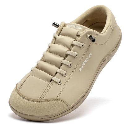 Unisex Barefoot Wide Toe Shoes Women Men Artificial Leather Minimalist Sneakers Adjustable Slip On Walking Shoes