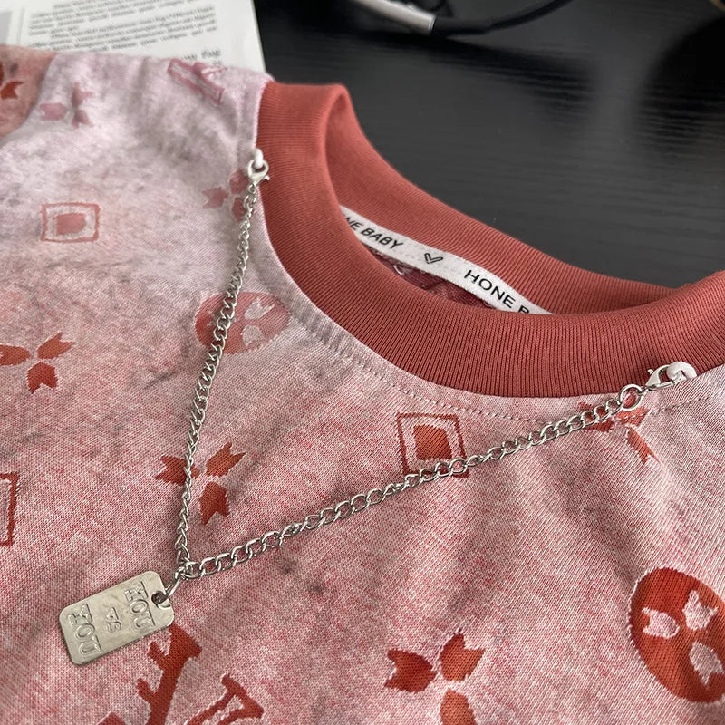 New Summer Suits for Baby Clothing Kids Various Graphic Prints Tshirt + Ripped Jeans 2pcs/sets Toddler Boy Fashion Clothing