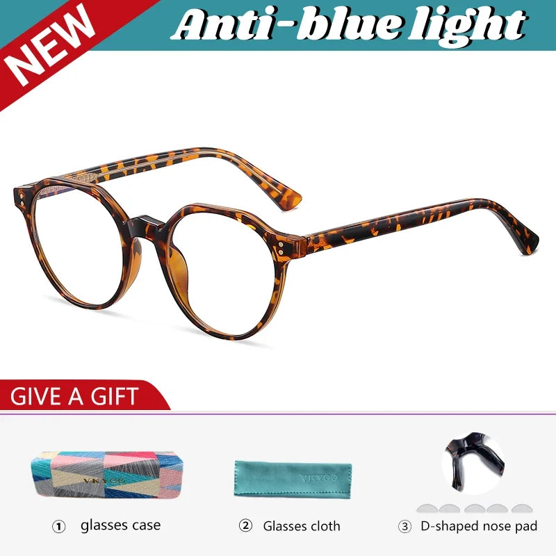 Simple Fashion Geometric Polygonal Personalized Design Blue Light Reading Glasses Customizable Prescription PFD2084