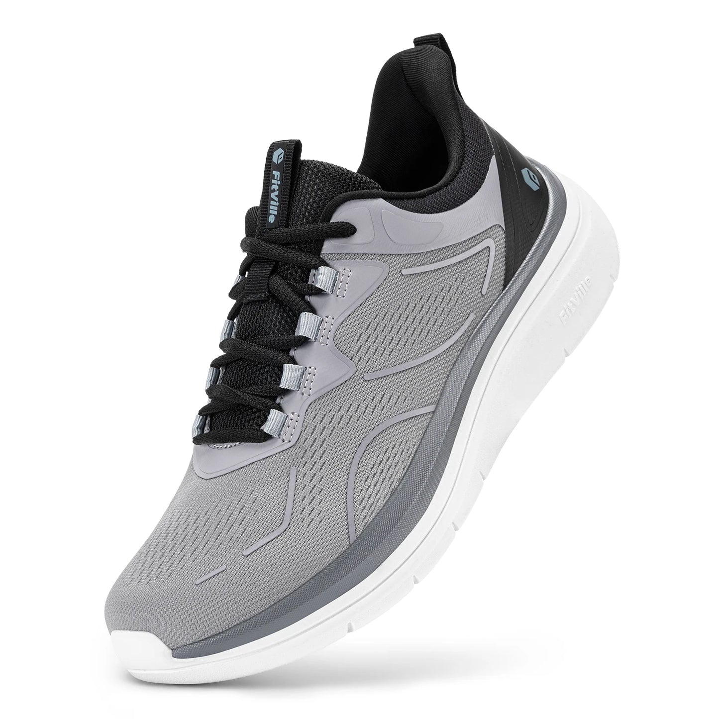 Men's Walking Shoes Thick Soled Slip On Shoe Height Increasing Breathable Sneakers Wide Comfortable Outside&Work Shoe