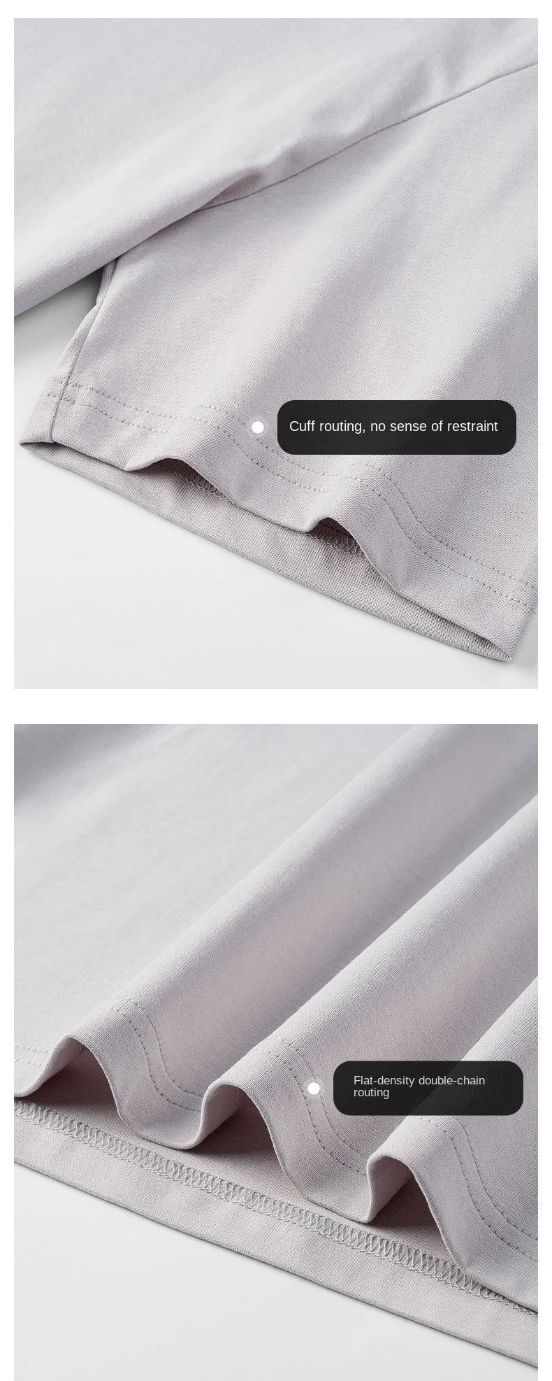 Combed cotton 240g heavy-duty pure cotton double yarn short sleeved t-shirt men's trendy brand solid color round neck top