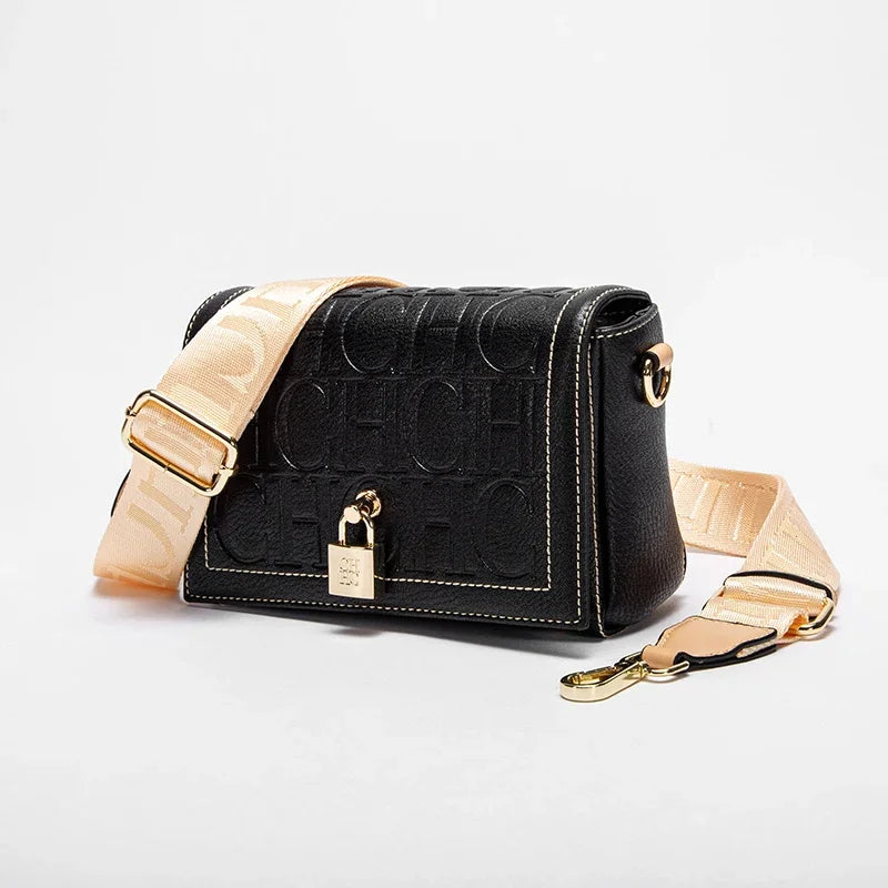 Letter Printing Design Fashion Classic Exquisite Craft Ladies Shoulder Bag PU Material Simple Women's Crossbody Bag