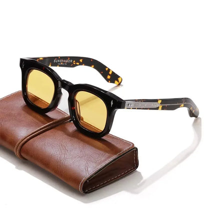 Top Quality Handmade Acetate Round Sunglasses Men Women Classic Sunglasses Outdoor UV400 Protection Glasses Custom Logo Lenses