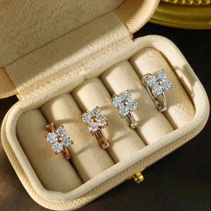 3mm D Color Moissanite Hoop Earrings for Women GRA Certified Round Brilliant Cut Moissanite s925 Silver Dainty Earring