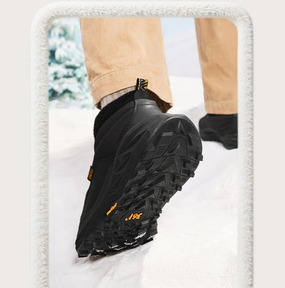 Men Winter Boots High-Top Thermal Ankle Support  Fleece Lined Ice Grip Abrasion-Resistant Sneakers Male 672542215A