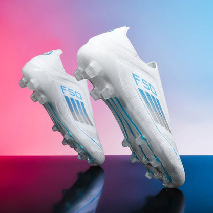 Men Football Boots Training Cleats Soccer Shoes FG Ultralight Breathable Drop Shipping Match Sport Long Spikes Indoor Sneakers