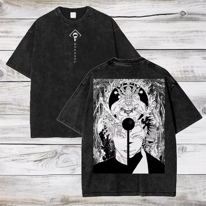 Gojo Satoru Jujutsu Kaisen Women Tshirt Washed Cotton T-shirt T Shirt Men Clothing Summer Short Sleeve Tees Streetwear