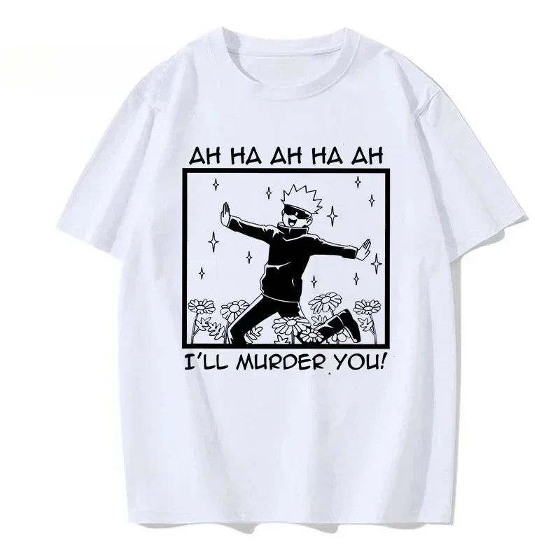 Tshirt Manga Japanese Anime Jujutsu Kaisen T Shirt Gojo Satoru Tops Yuji Itadori Graphic Tees Cool  T-shirt 90s Women Clothes