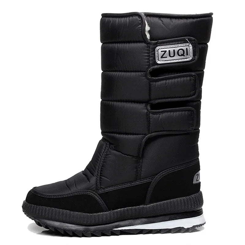Men Boots Winter Waterproof Snow Shoes with Fur Plush Warm Men Snow Boots Spring Footwear Comfortable Adult Casual Shoes