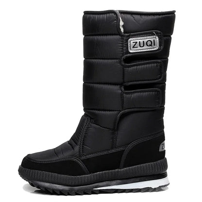 Men Boots Winter Waterproof Snow Shoes with Fur Plush Warm Men Snow Boots Spring Footwear Comfortable Adult Casual Shoes