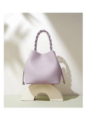 2026 New Genuine Leather Bucket Bag Summer Crossbody Shoulder Women's Tote Versatile Hobo  Handbag Spacious Casual Fashion
