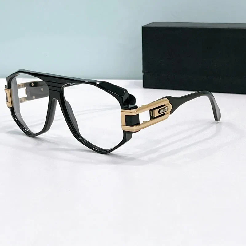 163 luxury designer men's sunglasses  women high quality acetate alloy irregular square frame Prescription eyeglasses fashion